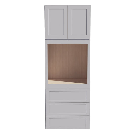 OC3396-SLG  Tall Oven 2 Door & 3 Drawers Cabinet - Shaker Style - Light Grey   33"W x 96"H x 24"D