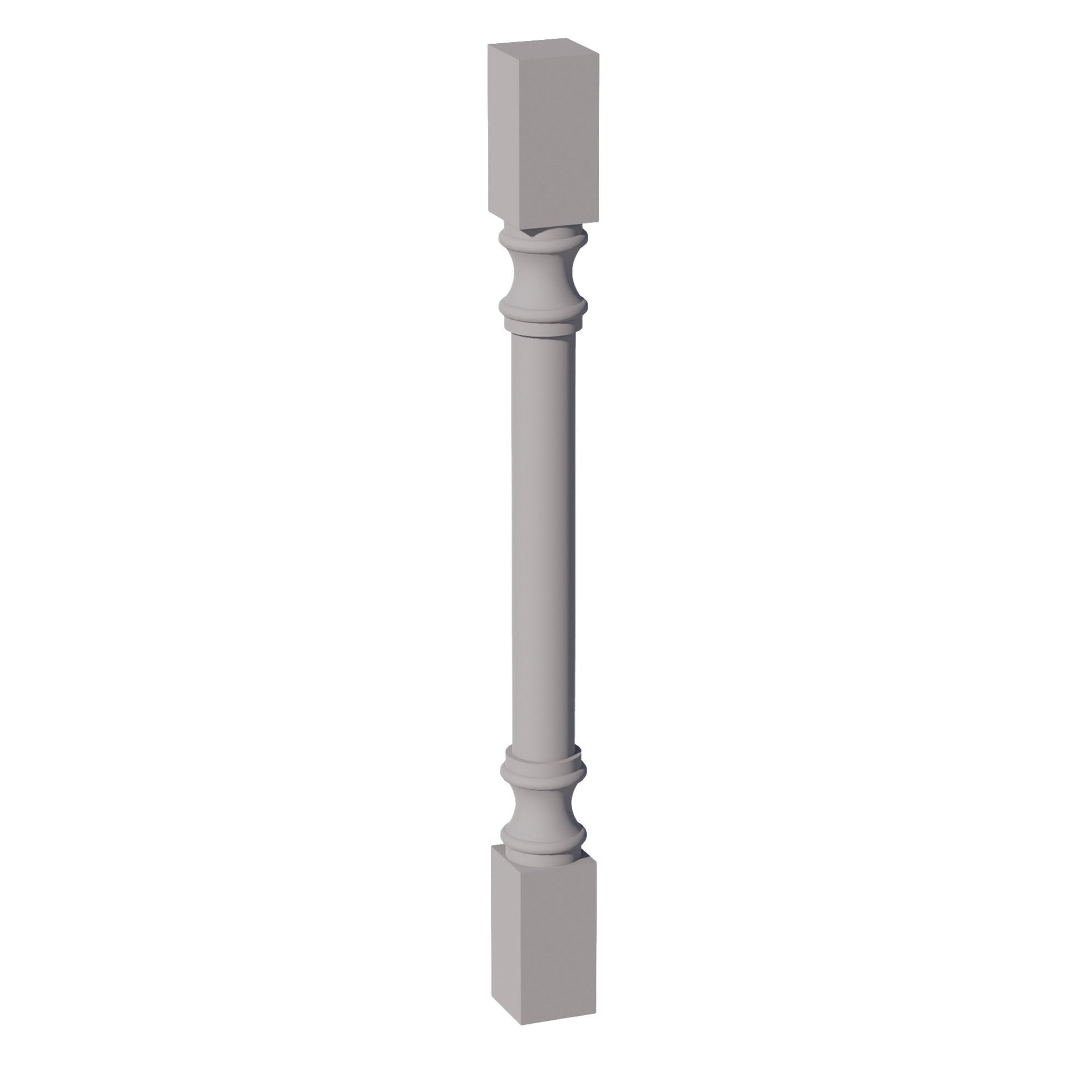 RP336-SLG  Round Roman Pillar - Shaker Style - Light Grey   03"W x 36"H x 3"D