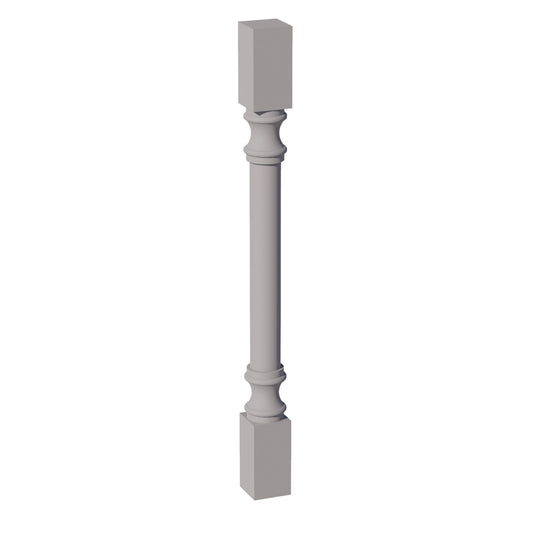 RP336-SLG  Round Roman Pillar - Shaker Style - Light Grey   03"W x 36"H x 3"D