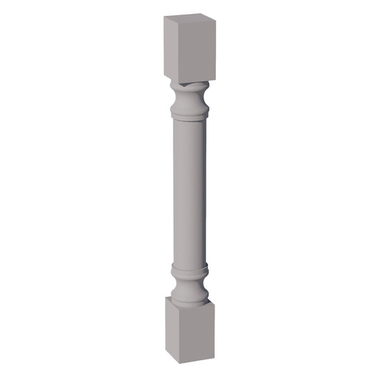 RP436-SLG  Round Roman Pillar - Shaker Style - Light Grey   04"W x 36H x 4"W