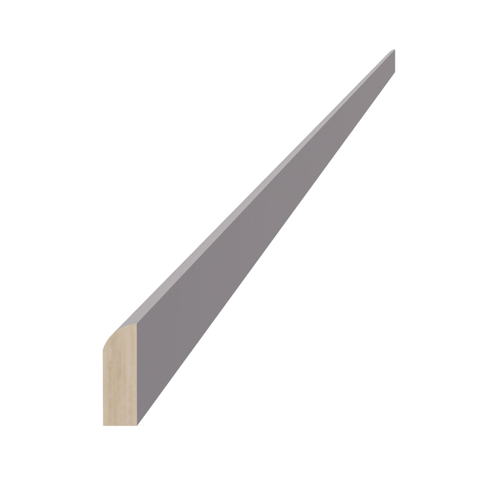 SM8-S-SLG  Scribe Molding - Shaker Style - Light Grey   96"W x 3/4"H x 1/4"D