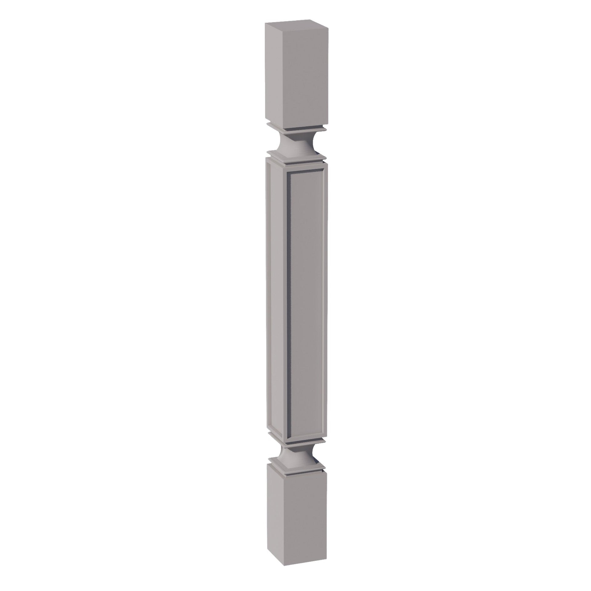 SP336-SLG: Shaker Light Grey 03"W x 36"H x 03"D Square Roman Pillar