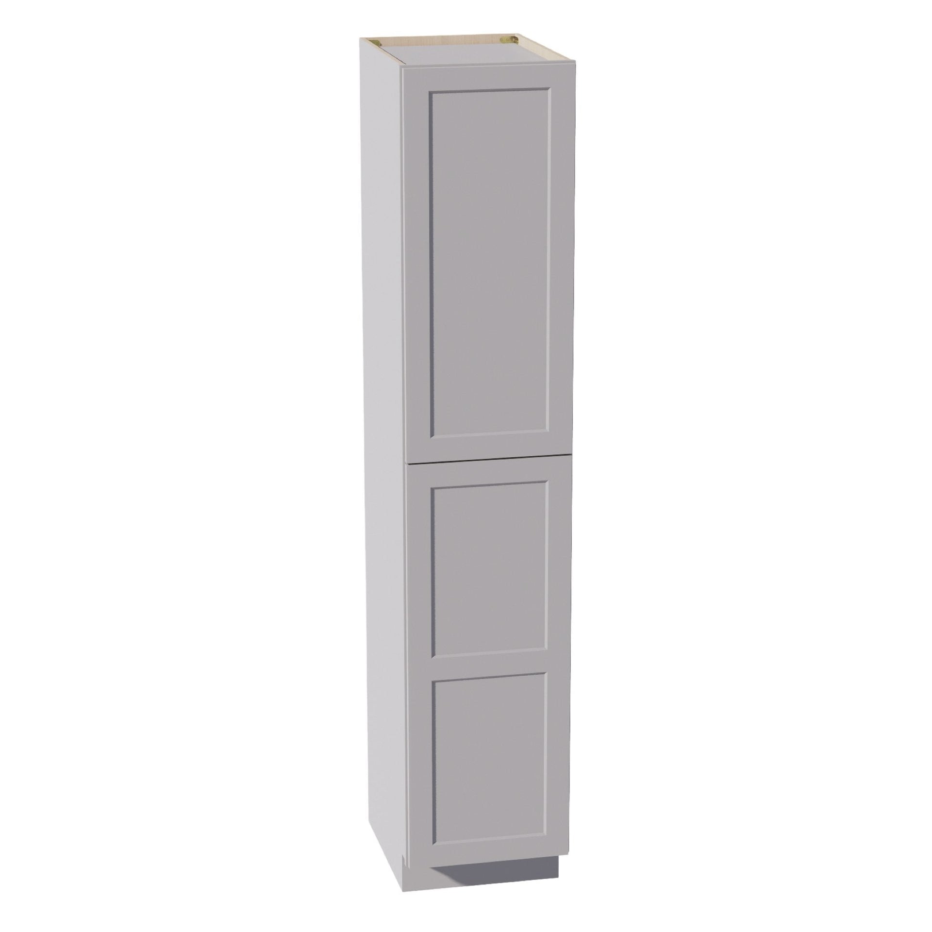 TP1890-SLG  Tall Shelf Pantry Cabinet 2 Door & 6 Sheleves - Shaker Style - Light Grey   18"W x 90"H x 24"D