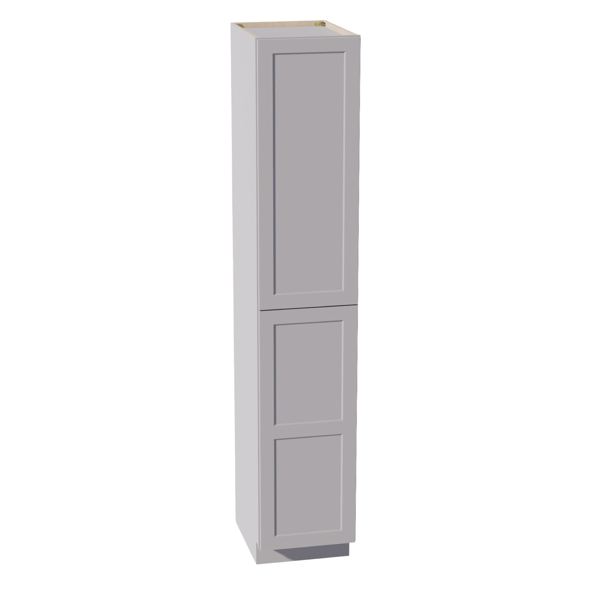 TP1896-SLG  Tall Shelf Pantry Cabinet 2 Door & 6 Sheleves - Shaker Style - Light Grey   18"W x 96"H x 24"D