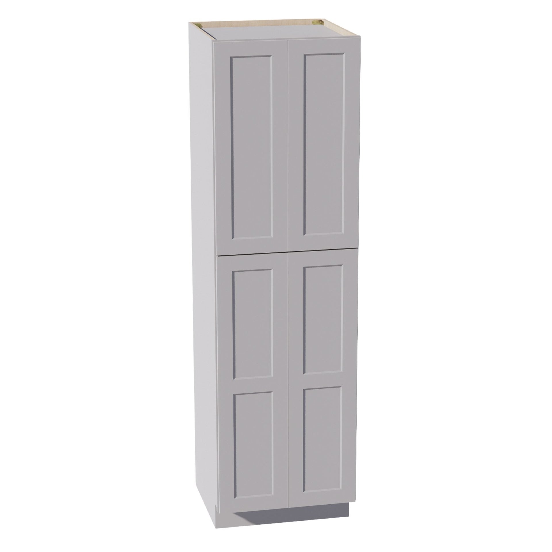TP2484-SLG  Tall Shelf Pantry Cabinet 4 Door & 6 Sheleves - Shaker Style - Light Grey   24" W x 84"H x 24"D