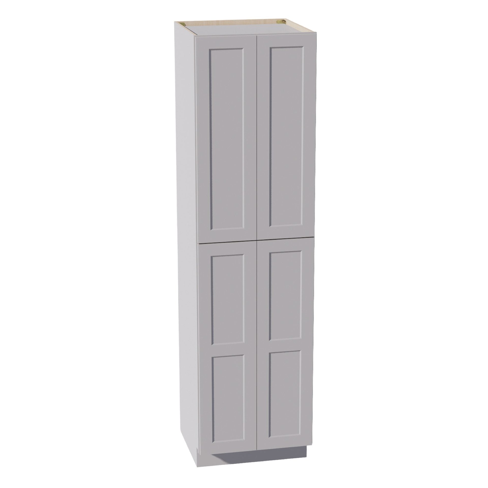 TP2490-SLG  Tall Shelf Pantry Cabinet 4 Door & 6 Sheleves - Shaker Style - Light Grey   24" W x 90"H x 24"D