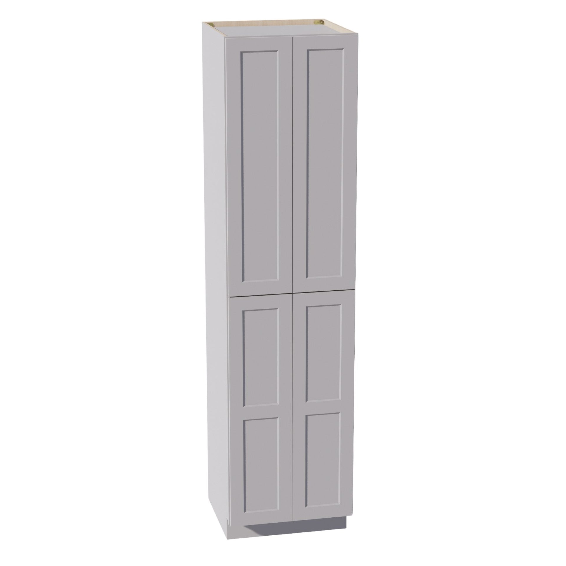 TP2496-SLG  Tall Shelf Pantry Cabinet 4 Door & 6 Sheleves - Shaker Style - Light Grey   24" W x 96"H x 24"D