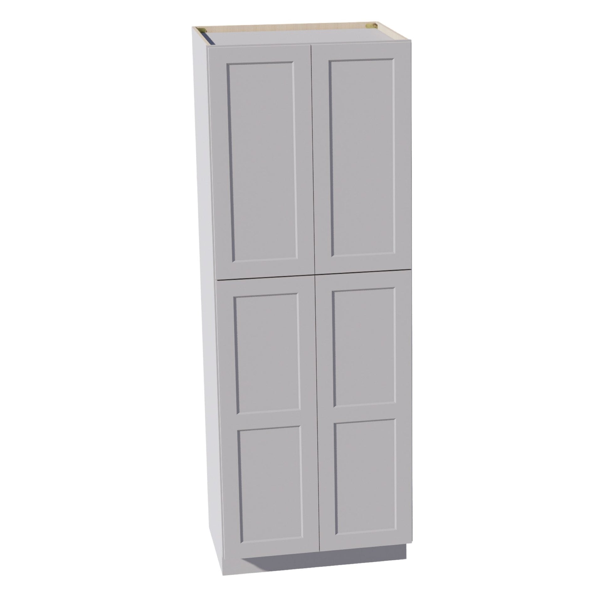 TP3084-SLG  Tall Shelf Pantry Cabinet 2 Door & 6 Sheleves - Shaker Style - Light Grey   30" W x 84"H x 24"D