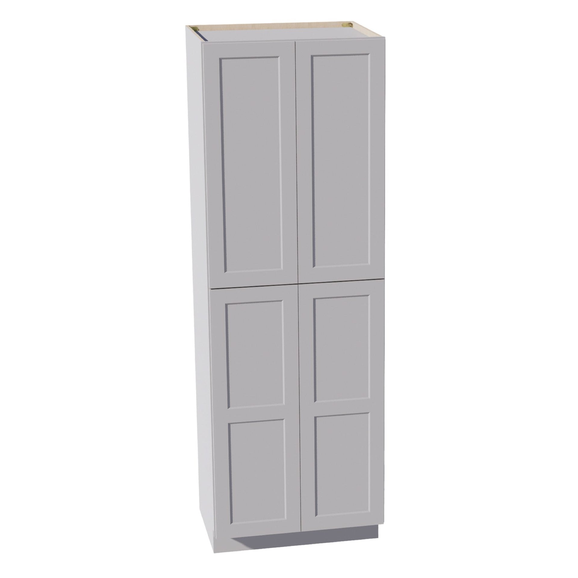 TP3090-SLG  Tall Shelf Pantry Cabinet 2 Door & 6 Sheleves - Shaker Style - Light Grey   30" W x 90"H x 24"D