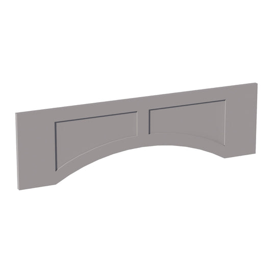 VARP42-SLG: Shaker Light Grey 42"W x 12"H x 3/4"D Arched Valance with Raised Panel