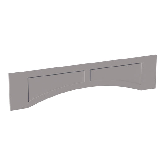 VARP54-SLG: Shaker Light Grey 54"W x 12"H x 3/4"D Arched Valance with Raised Panel