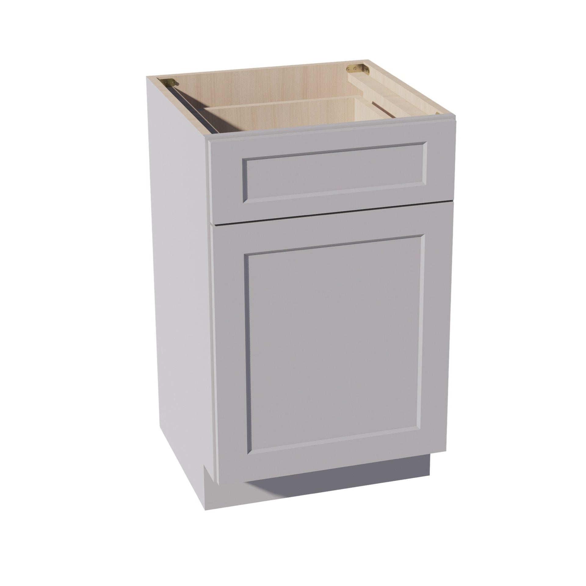 VB2121-SLG: Shaker Light Grey 21"W x 34-1/2"H x 21"D 1 Door & 1 Drawer Single Door Vanity Base Cabinets