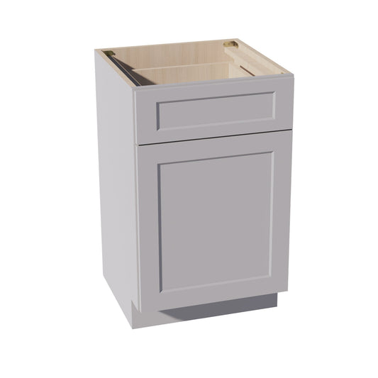 VB2121-SLG: Shaker Light Grey 21"W x 34-1/2"H x 21"D 1 Door & 1 Drawer Single Door Vanity Base Cabinets