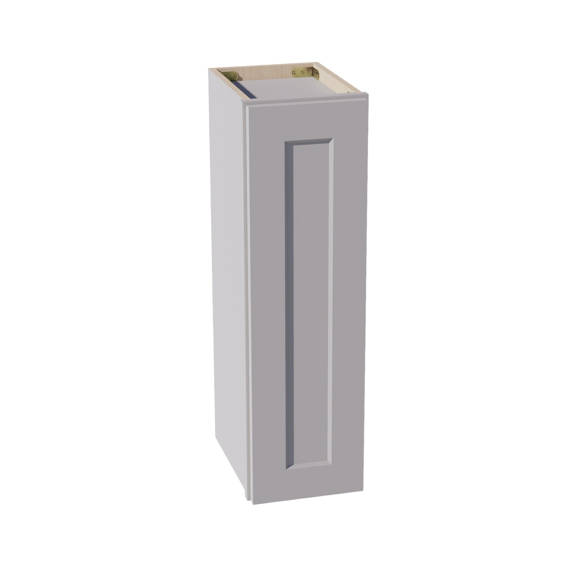 W0930-SLG  Wall Cabinet 1 Door & 2 Shelves - Shaker Style - Light Grey   09"W x 30"H x 12"D