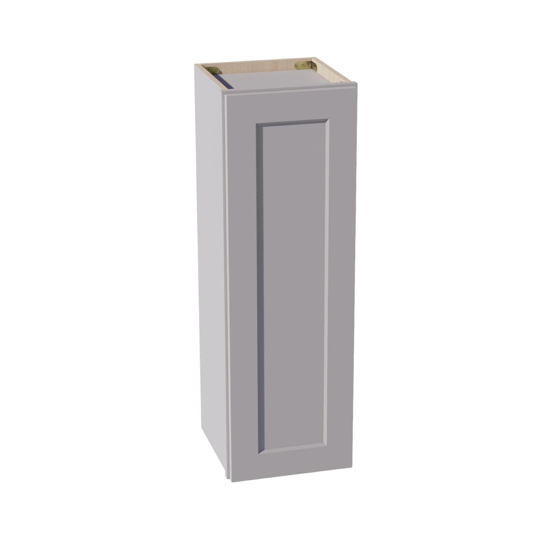 W1236-SLG  Wall Cabinet 1 Door & 2 Shelves - Shaker Style - Light Grey   12"W x 36"H x 12"D
