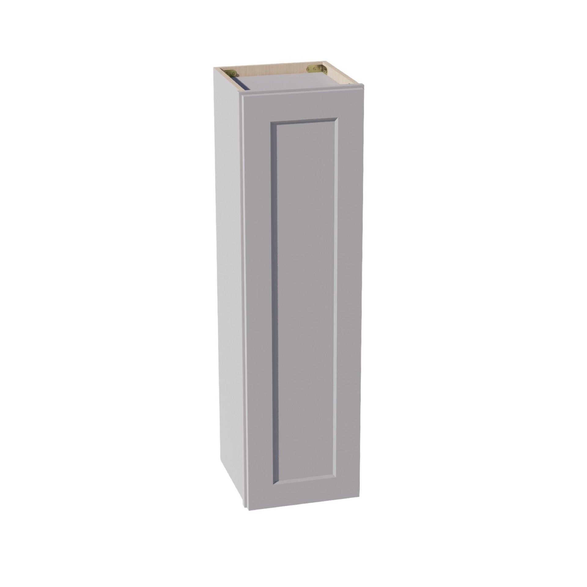 W1242-SLG  Wall Cabinet 1 Door & 2 Shelves - Shaker Style - Light Grey   12"W x 42"H x 12"D