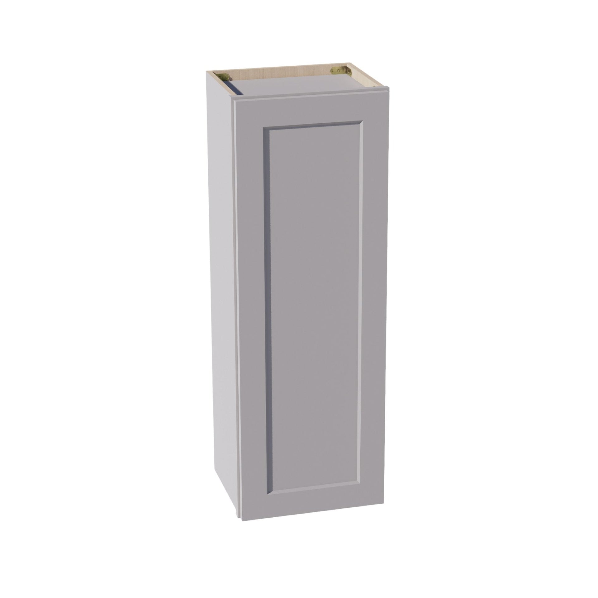 W1542-SLG  Wall Cabinet 1 Door & 2 Shelves - Shaker Style - Light Grey   15"W x 42"H x 12"D