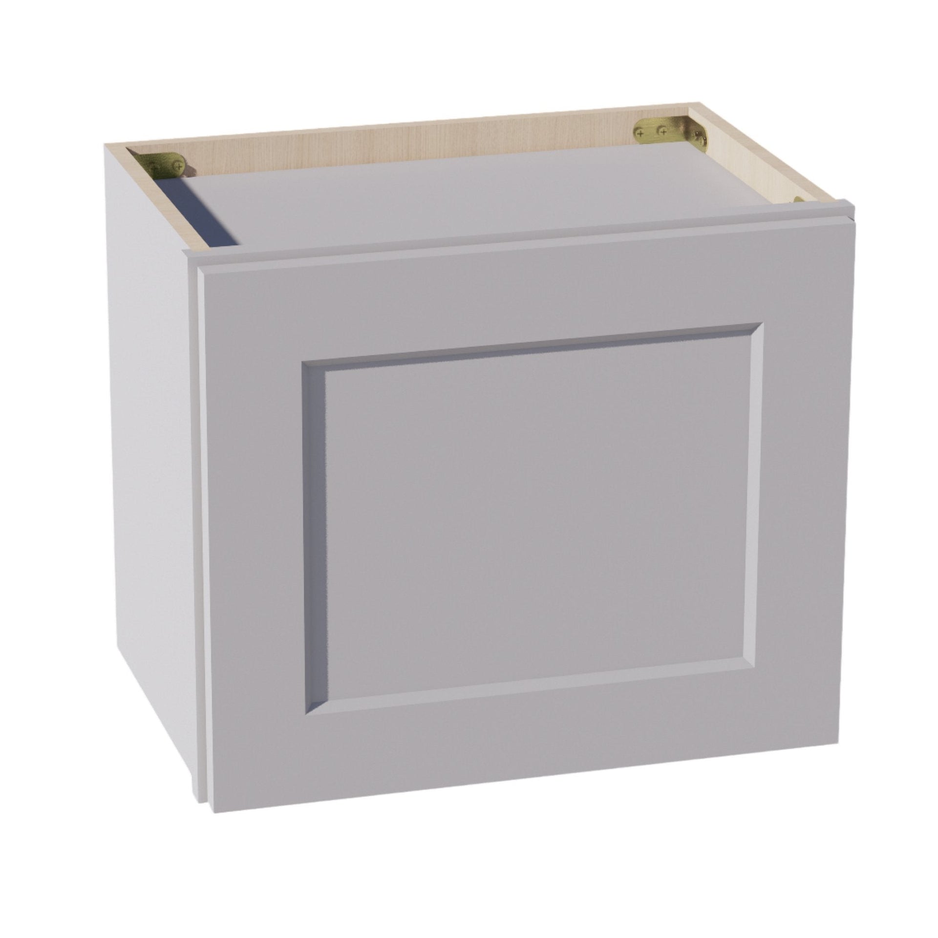 W1815-SLG  Wall Cabinet 1 Door & 2 Shelves - Shaker Style - Light Grey   18"W x 15"H x 12"D