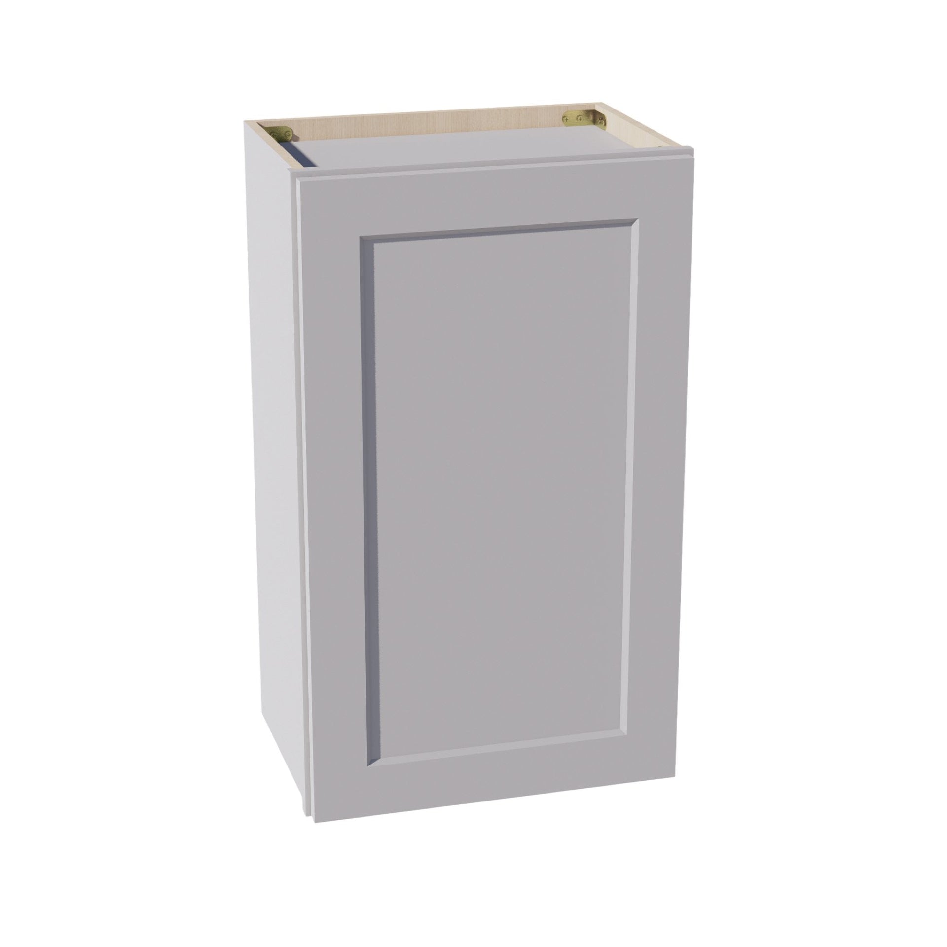 W1830-SLG  Wall Cabinet 1 Door & 2 Shelves - Shaker Style - Light Grey   18"W x 30"H x 12"D