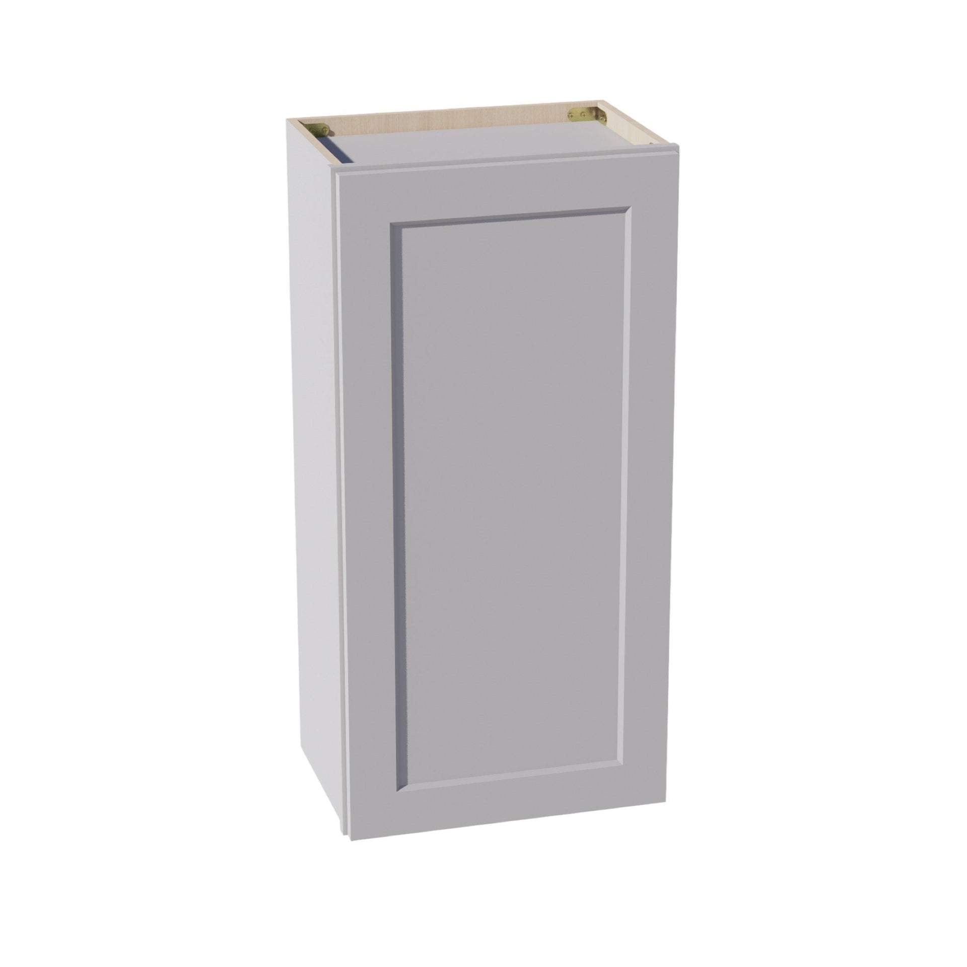 W1836-SLG  Wall Cabinet 1 Door & 2 Shelves - Shaker Style - Light Grey   18"W x 36"H x 12"D