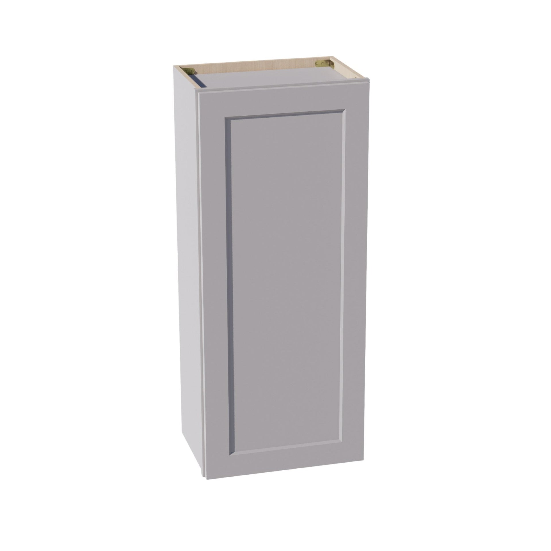 W1842-SLG  Wall Cabinet 1 Door & 2 Shelves - Shaker Style - Light Grey   18"W x 42"H x 12"D