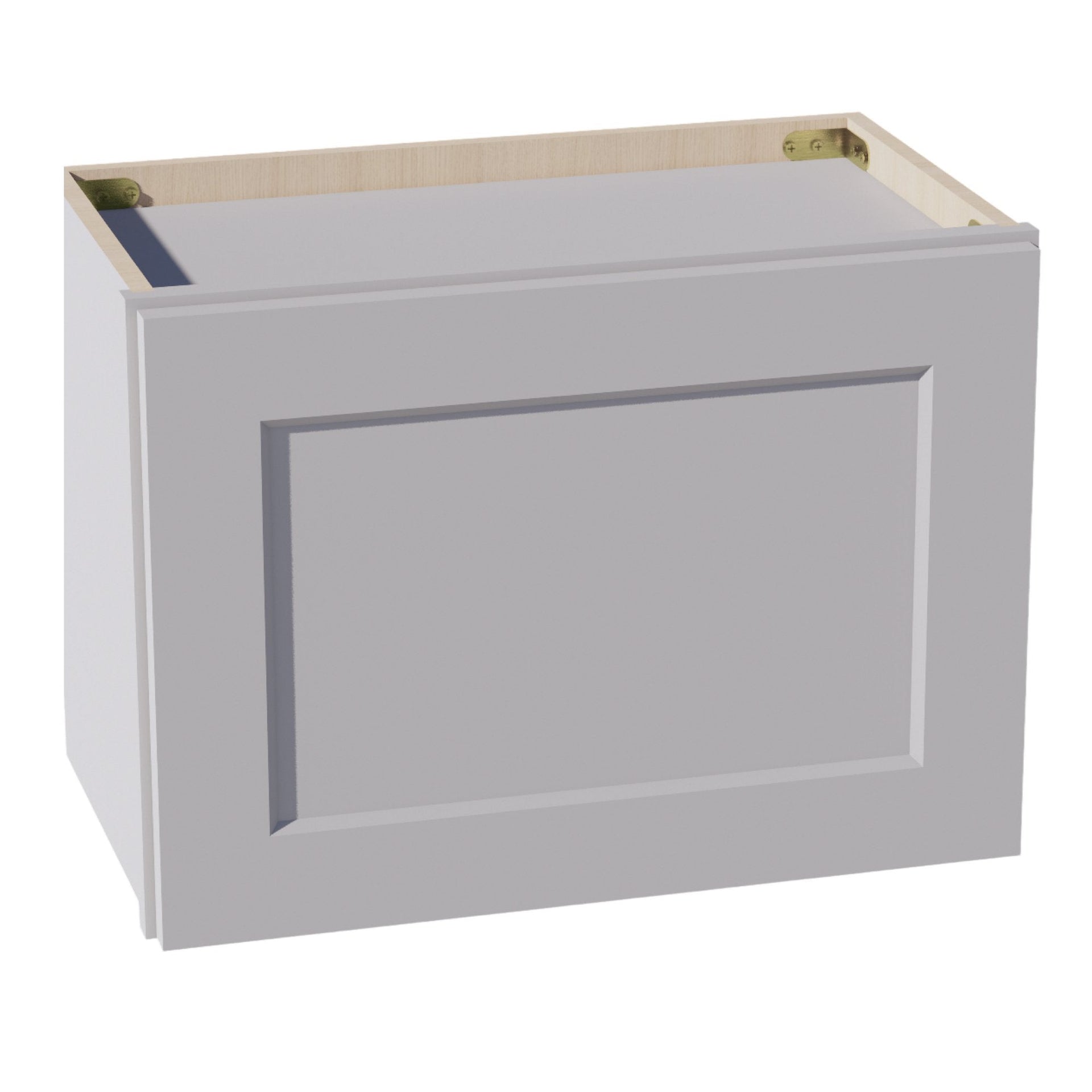 W2115-SLG  Wall Cabinet 1 Door & 2 Shelves - Shaker Style - Light Grey   21"W x 15"H x 12"D