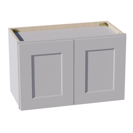 W2415-SLG  Wall Cabinet 2 Doors & 2 Shelves - Shaker Style - Light Grey   24"W x 15"H x 12"D