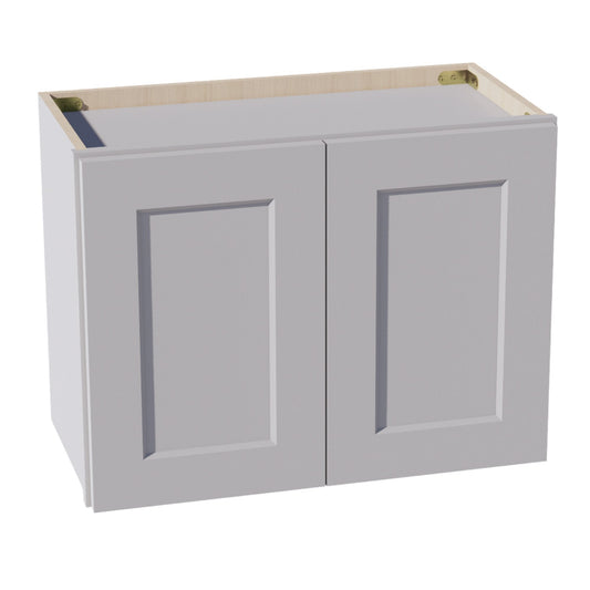 W2418-SLG  Wall Cabinet 2 Doors & 2 Shelves - Shaker Style - Light Grey   24"W x 18"H x 12"
