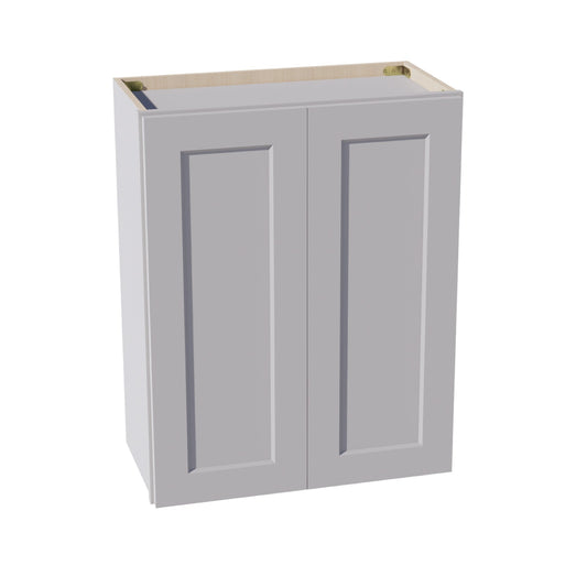 W2430-SLG  Wall Cabinet 2 Doors & 2 Shelves - Shaker Style - Light Grey   24"W x 30"H x 12"D