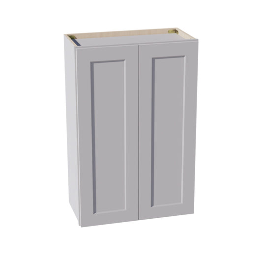 W2436-SLG  Wall Cabinet 2 Doors & 2 Shelves - Shaker Style - Light Grey   24"W x 36"H x 12"D