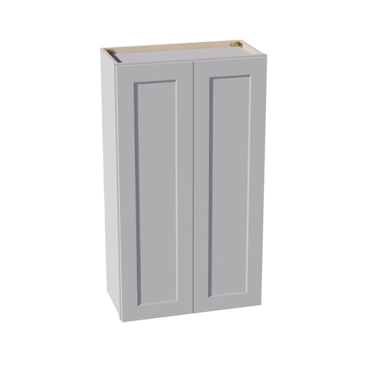 W2442-SLG  Wall Cabinet 2 Doors & 2 Shelves - Shaker Style - Light Grey   24"W x 42"H x 12"D