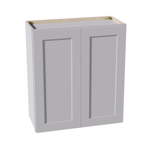 W2730-SLG  Wall Cabinet 2 Doors & 2 Shelves - Shaker Style - Light Grey   27"W x 30"H x 12"D