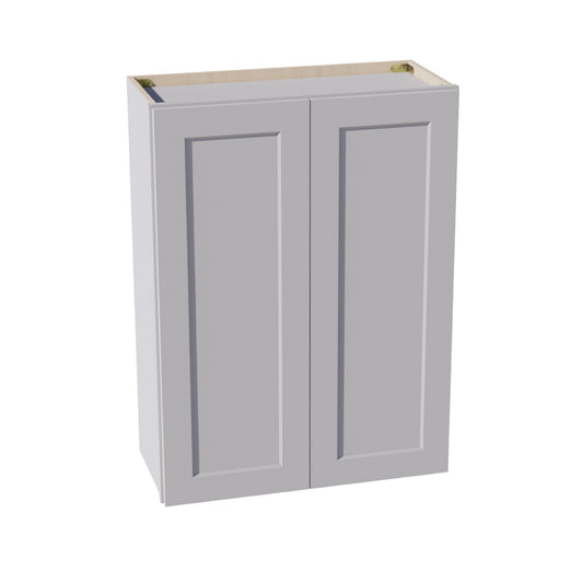 W2736-SLG  Wall Cabinet 2 Doors & 2 Shelves - Shaker Style - Light Grey   27"W x 36"H x 12"D