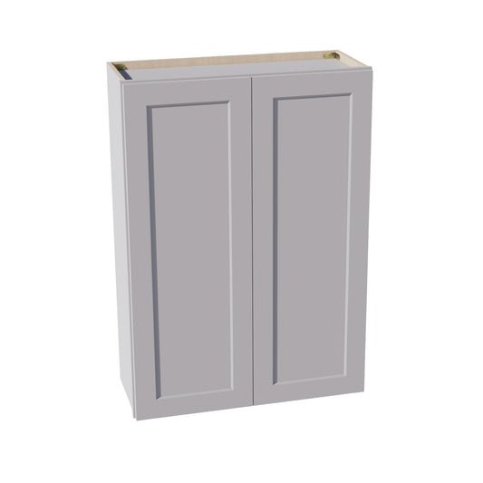 W3042-SLG  Wall Cabinet 2 Doors & 2 Shelves - Shaker Style - Light Grey   30"W x 42"H x 12"D