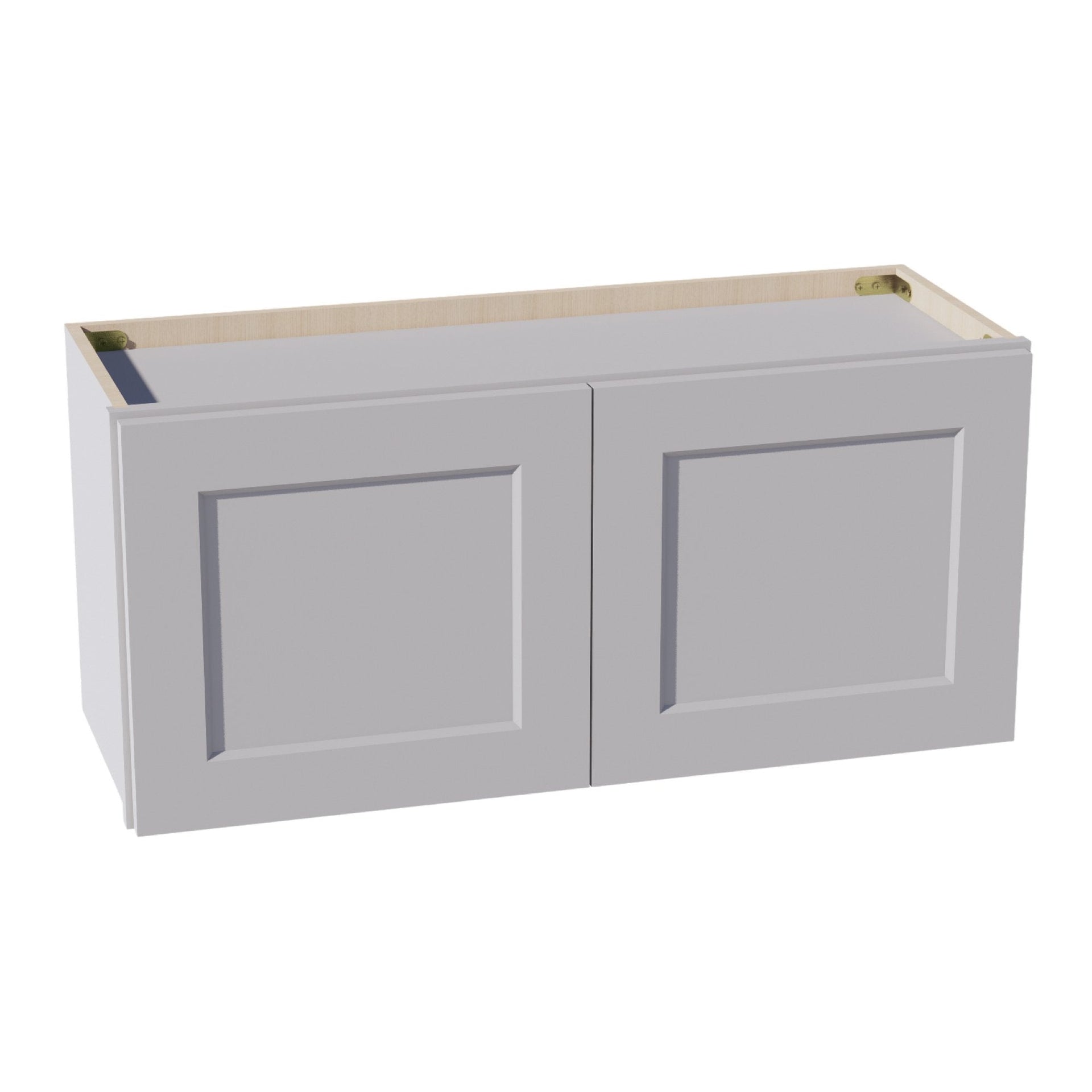 W3315-SLG  Wall Cabinet 2 Doors & 2 Shelves - Shaker Style - Light Grey   33"W x 15"H x 24"D