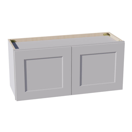 W3315-SLG  Wall Cabinet 2 Doors & 2 Shelves - Shaker Style - Light Grey   33"W x 15"H x 24"D
