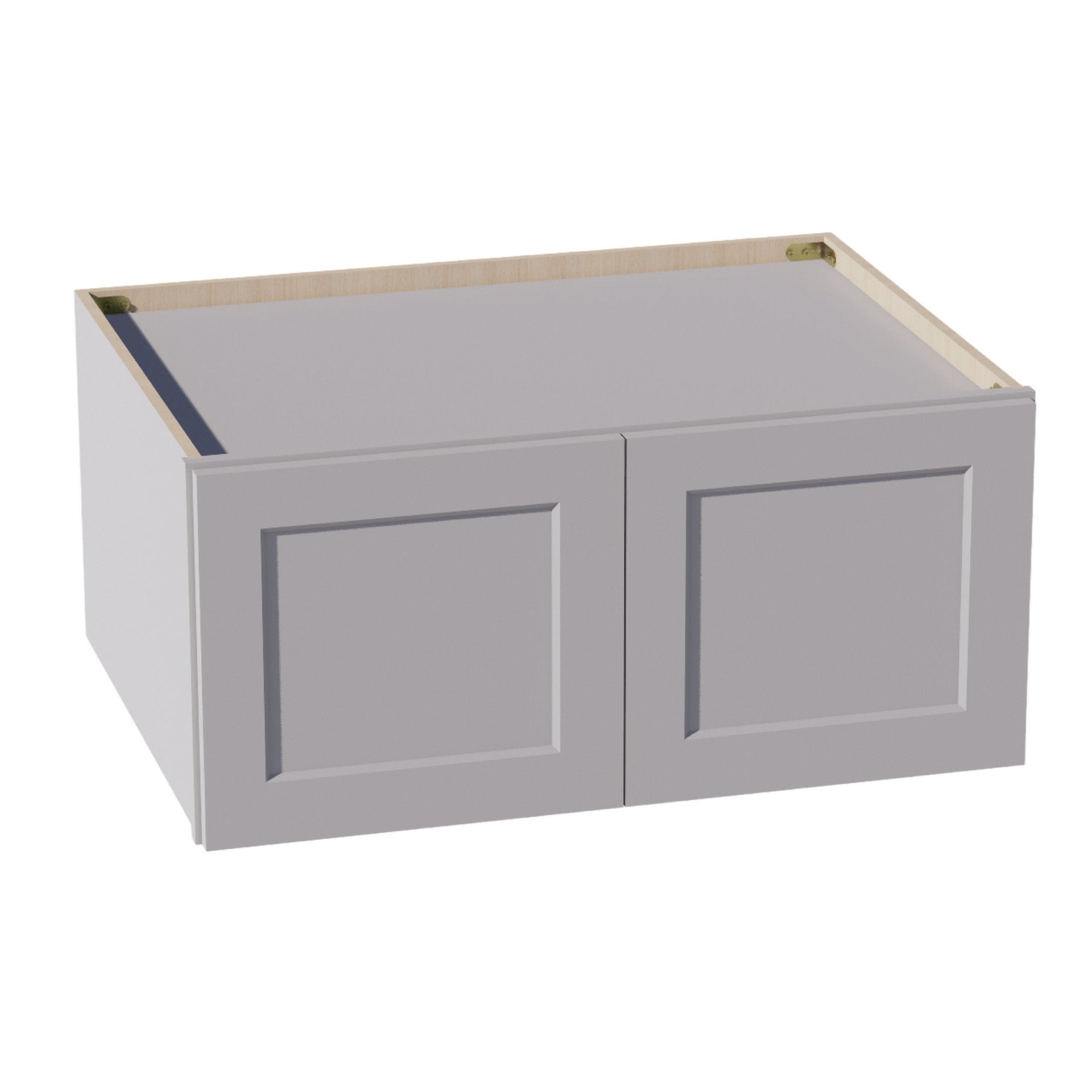 W331524-SLG  Wall Cabinet 2 Doors & 2 Shelves - Shaker Style - Light Grey   33"W x 15"H x 12"D