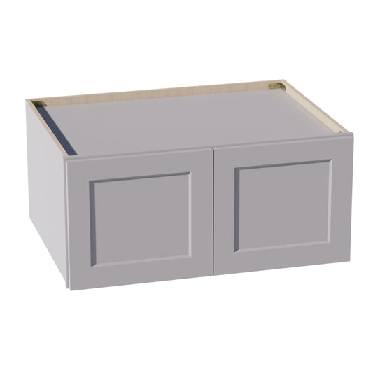 W331524-SLG  Wall Cabinet 2 Doors & 2 Shelves - Shaker Style - Light Grey   33"W x 15"H x 12"D