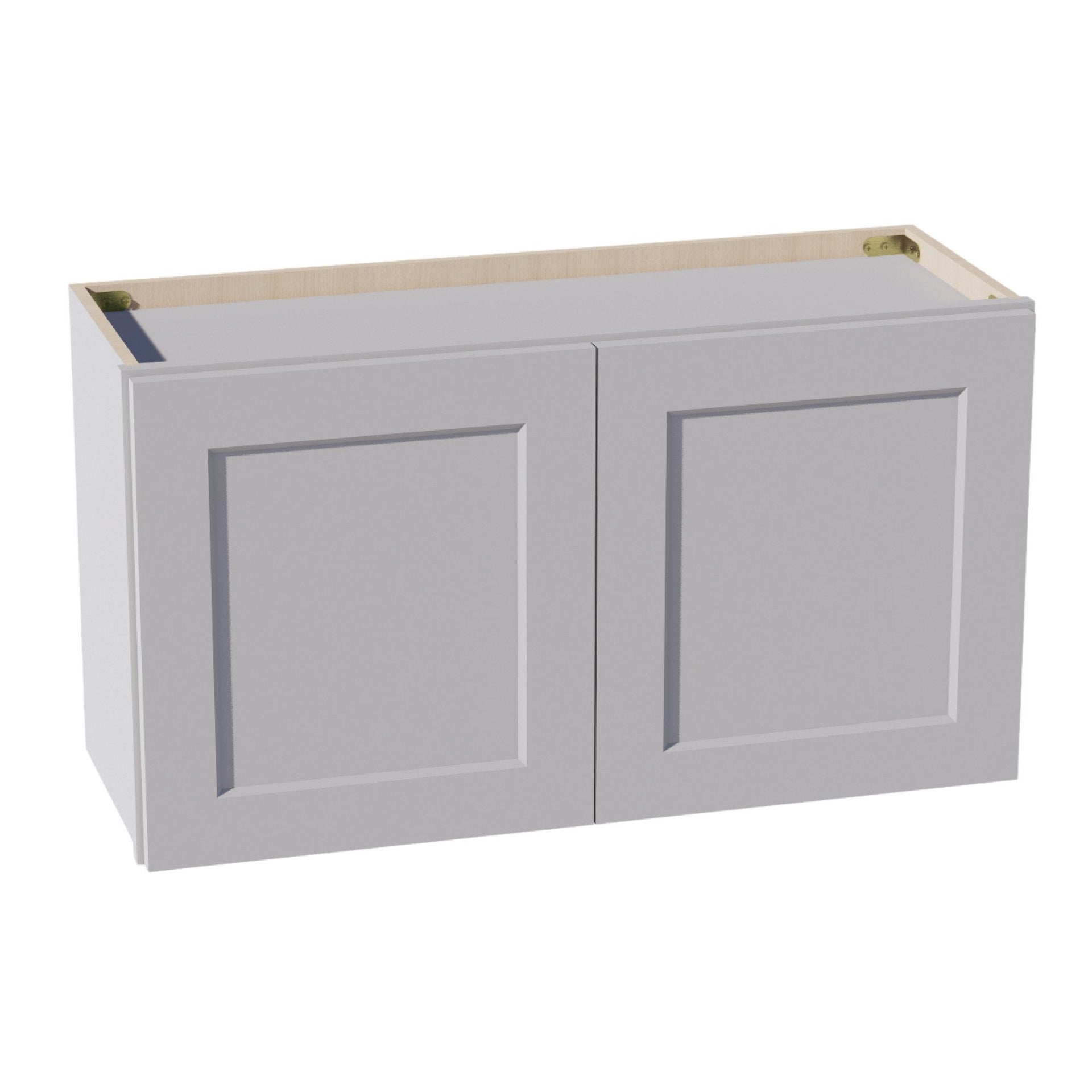 W3318-SLG  Wall Cabinet 2 Doors & 2 Shelves - Shaker Style - Light Grey   33"W x 18"H x 24"D