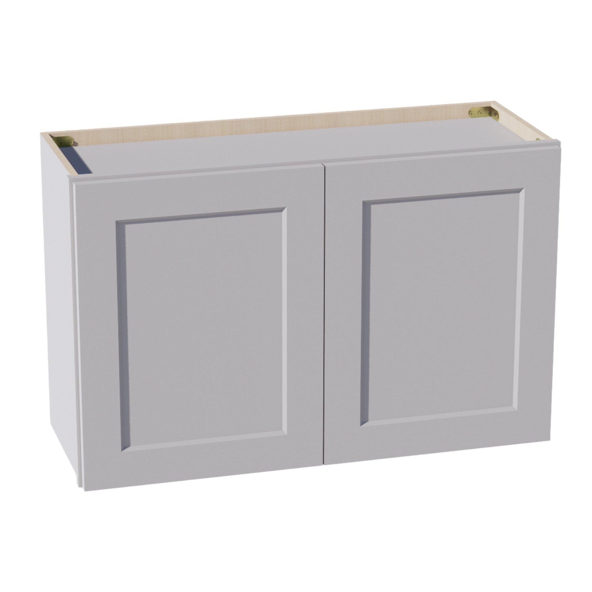W3321-SLG  Wall Cabinet 2 Doors & 2 Shelves - Shaker Style - Light Grey   33"W x 21"H x 12"D