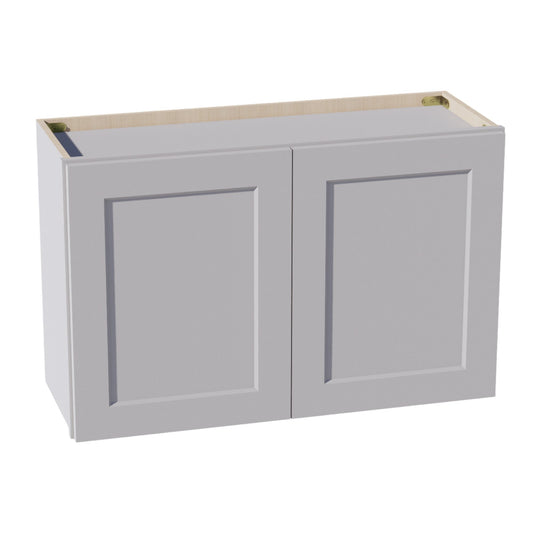 W3321-SLG  Wall Cabinet 2 Doors & 2 Shelves - Shaker Style - Light Grey   33"W x 21"H x 12"D