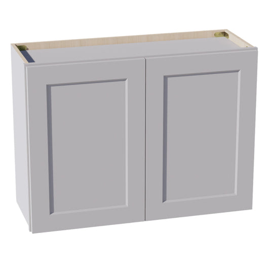 W3324-SLG  Wall Cabinet 2 Doors & 2 Shelves - Shaker Style - Light Grey   33"W x 24"H x 24"D