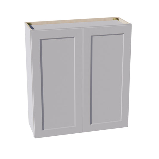 W3336-SLG  Wall Cabinet 2 Doors & 2 Shelves - Shaker Style - Light Grey   33"W x 36"H x 12"D