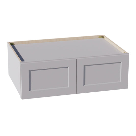 W361224-SLG  Wall Cabinet 2 Doors & 2 Shelves - Shaker Style - Light Grey   36"W x 12"H x 12"D