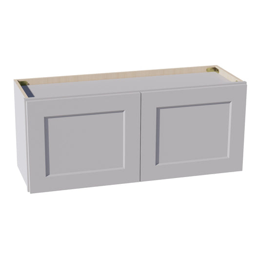 W3615-SLG: Shaker Light Grey 36"W x 15"H 2 Doors Standard Wall Bridge Cabinet
