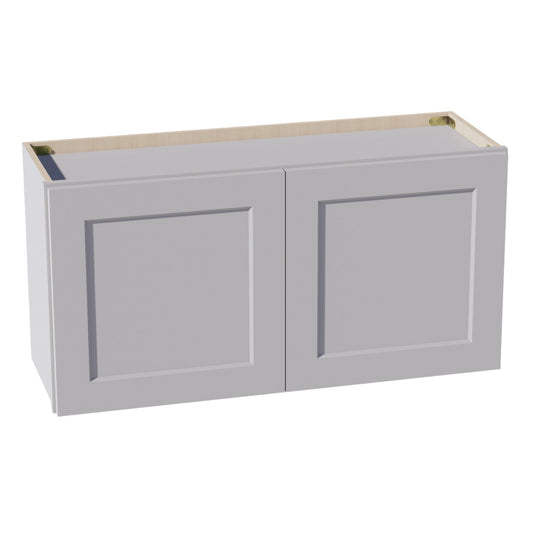 W3618-SLG  Wall Cabinet 2 Doors & 2 Shelves - Shaker Style - Light Grey   36"W x 18"H x 24"D