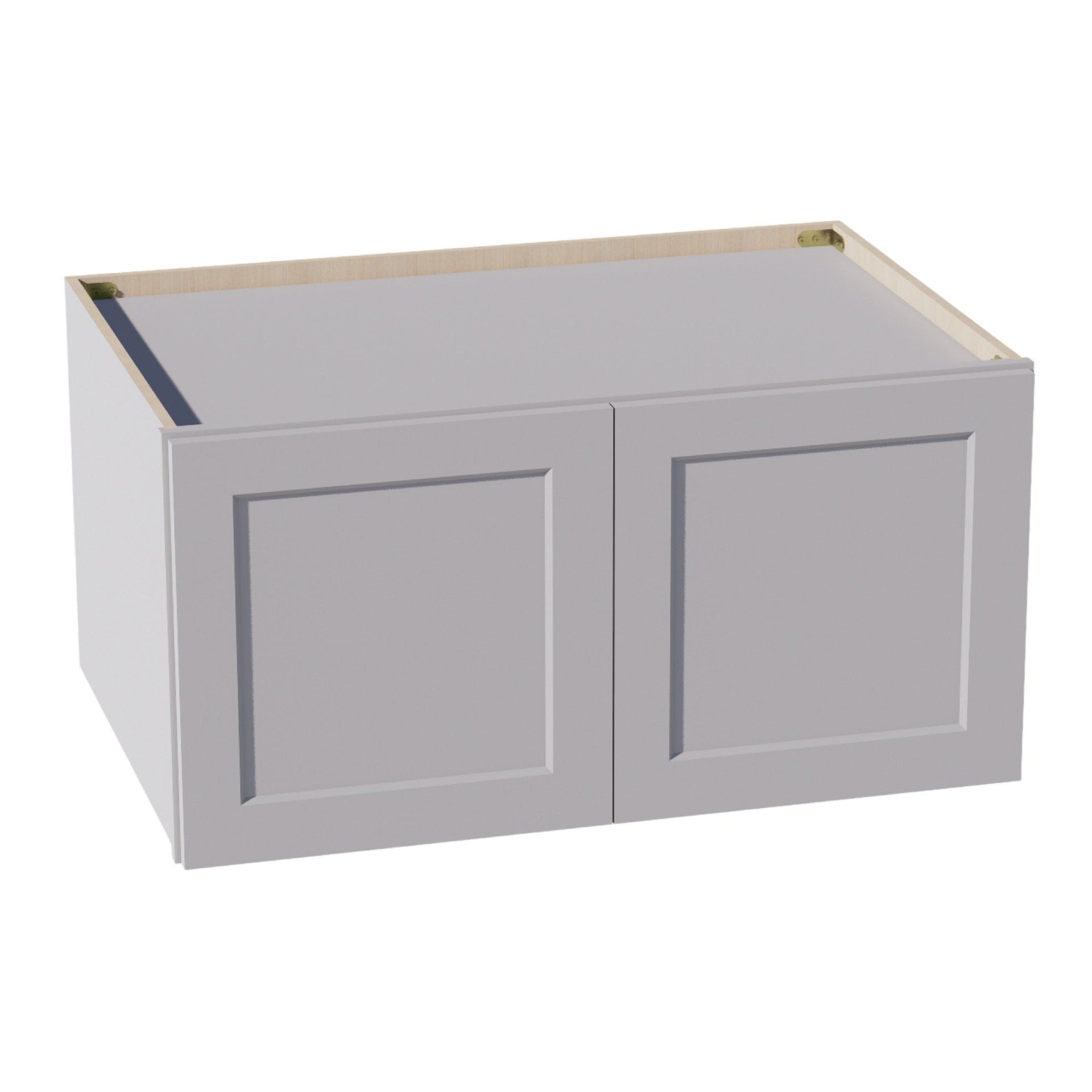 W361824-SLG: Shaker Light Grey 36"W x 18"H x 24"D 2 Doors Standard Bridge Wall Cabinet