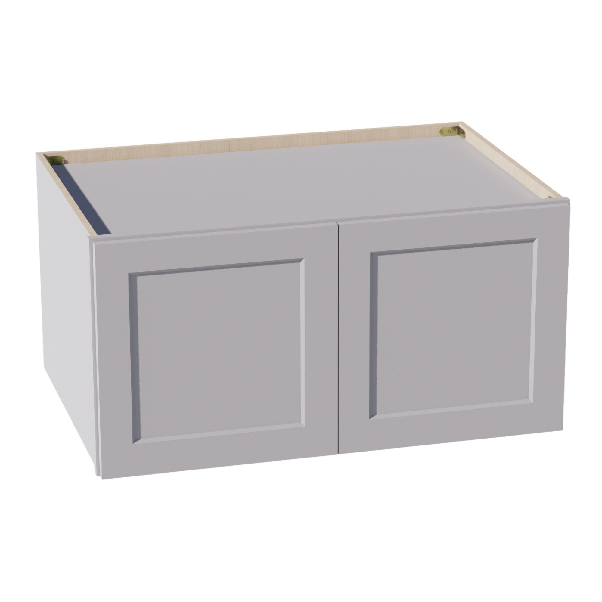 W361824-SLG: Shaker Light Grey 36"W x 18"H x 24"D 2 Doors Standard Bridge Wall Cabinet