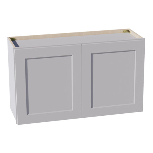 W3621-SLG: Shaker Light Grey 36"W x 21"H 2 Doors Standard Wall Bridge Cabinet