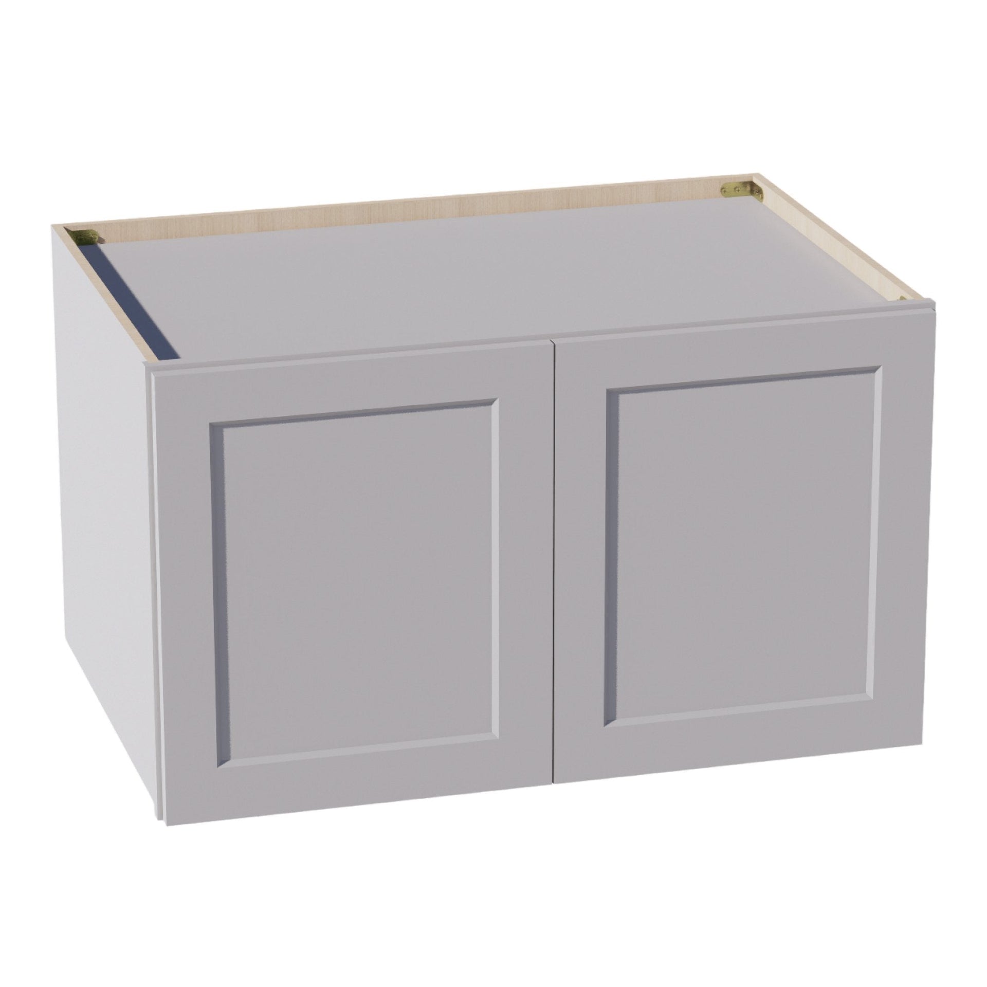 W362124-SLG: Shaker Light Grey 36"W x 21"H x 24"D 2 Doors & 1 Shelf Standard Bridge Wall Cabinet